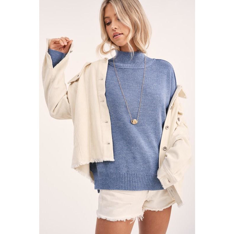 Sky Blue Dolman Sweater