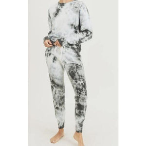 Cozy Jaquard Tie Dye Jogger Set - Janet and Jo