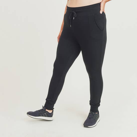 High-Waisted Curvy Joggers