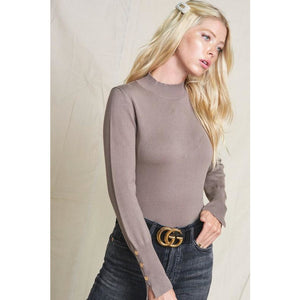Slim Fit Top with Buttom Details
