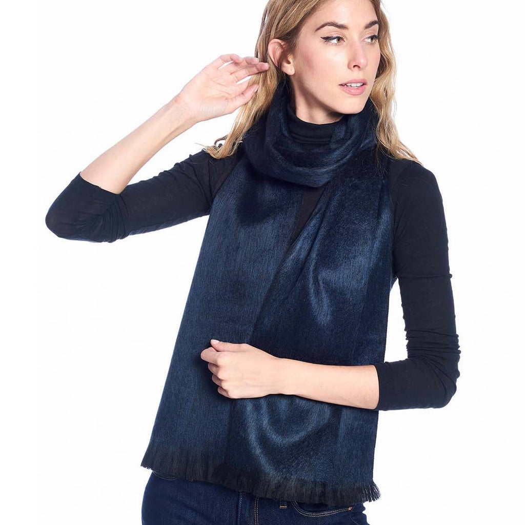 Organic Alpaca Scarf-Midnight