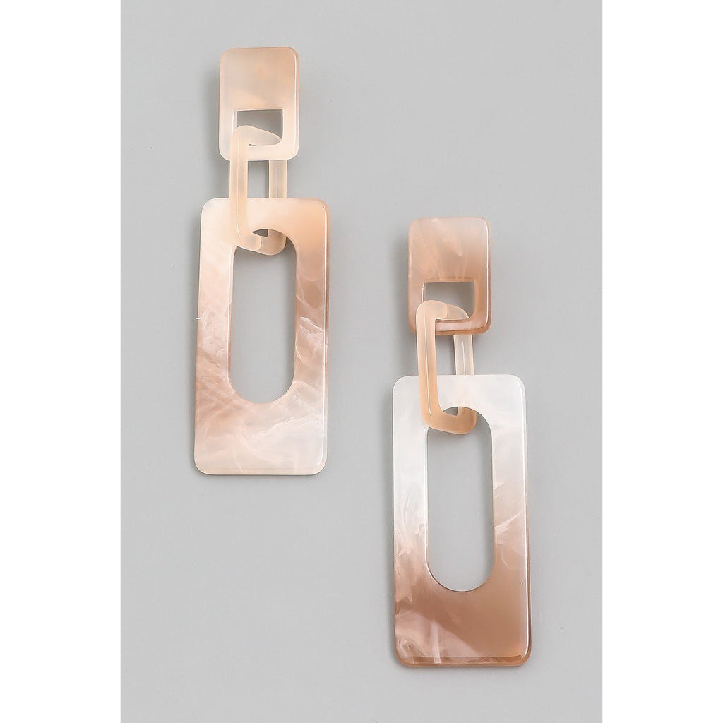 Ombre Tan Acrylic Earring - Janet and Jo