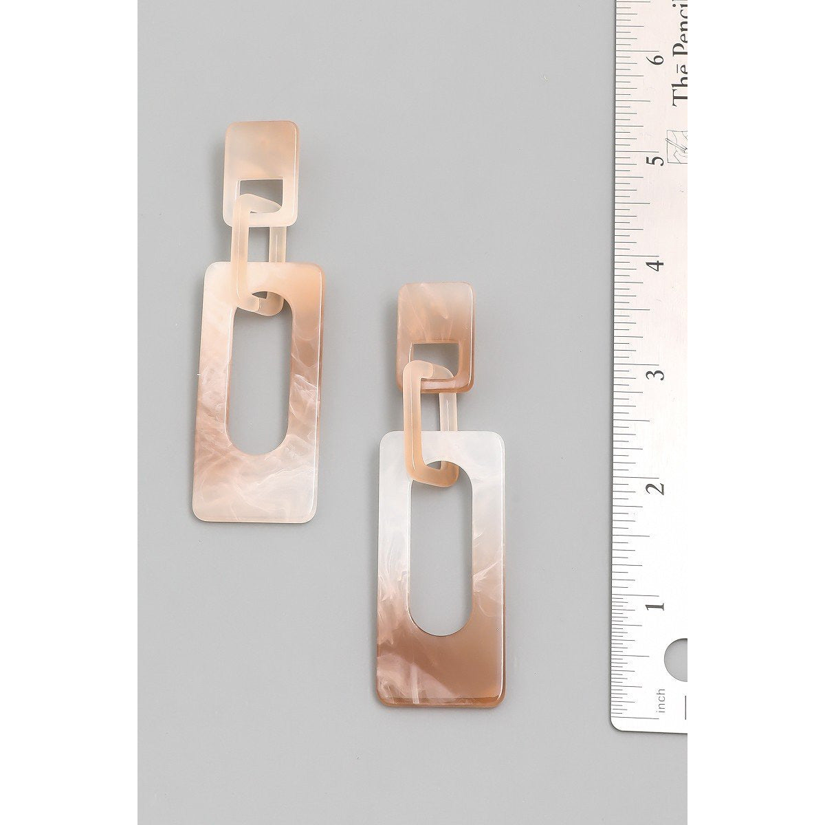 Ombre Tan Acrylic Earring - Janet and Jo