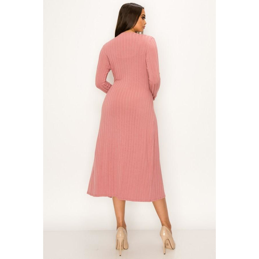 Soft Midi Length Tank Dress and Cardigan
