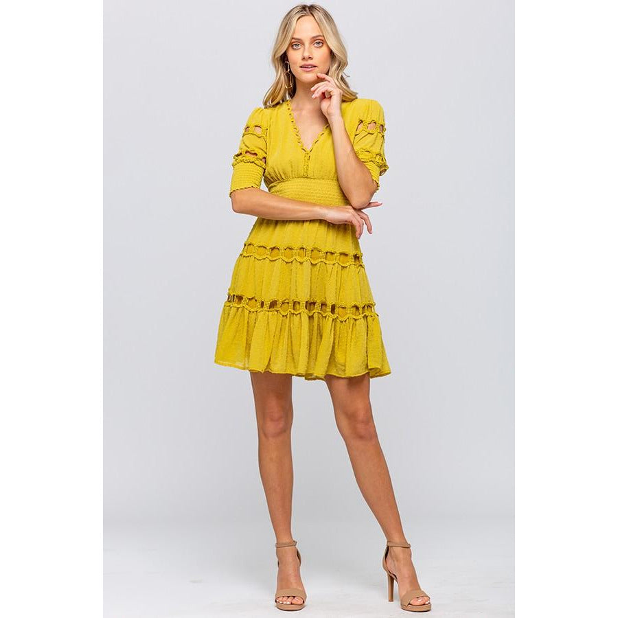 Soft Ruffle Mini Dress