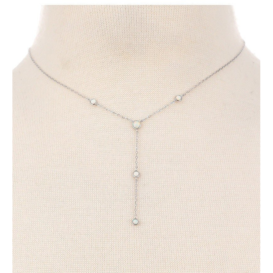 Sterling Silver Necklace with Multicolored Accents - Janet and Jo
