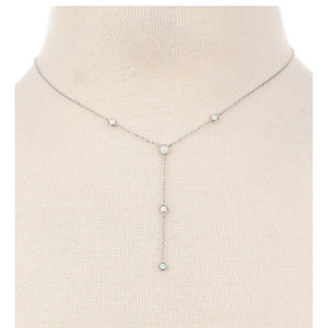 Sterling Silver Necklace with Multicolored Accents - Janet and Jo
