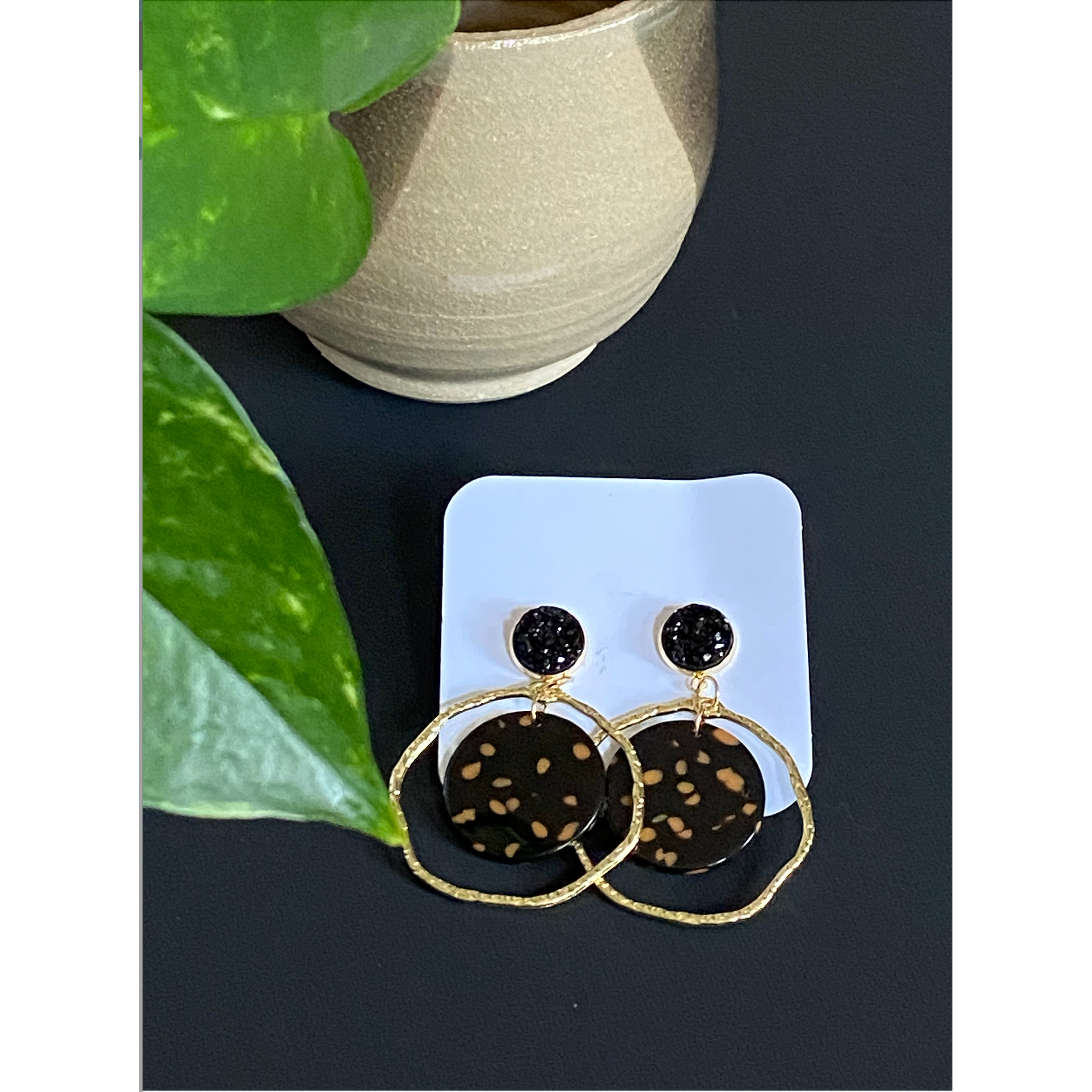 Ursula - Umber and Onyx Earrings