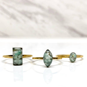 Amazonite Ring Trio - Janet and Jo