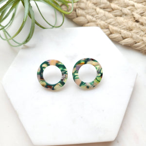 Green Multi Stud Earring
