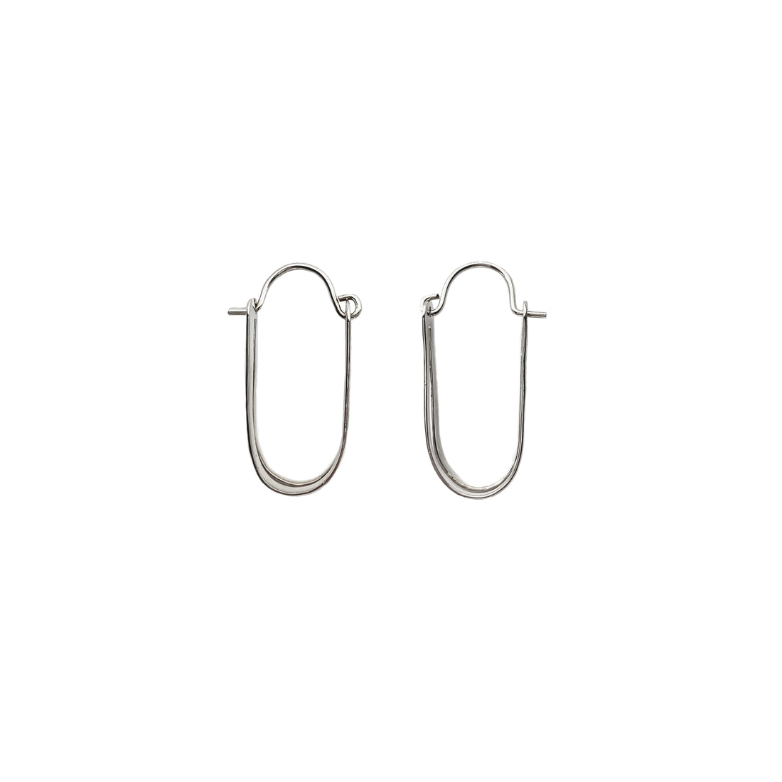 Hammered Silver Hoops