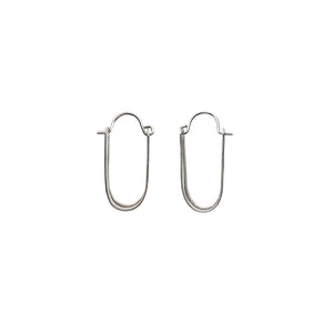 Hammered Silver Hoops