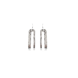 Hammered Silver Hoops