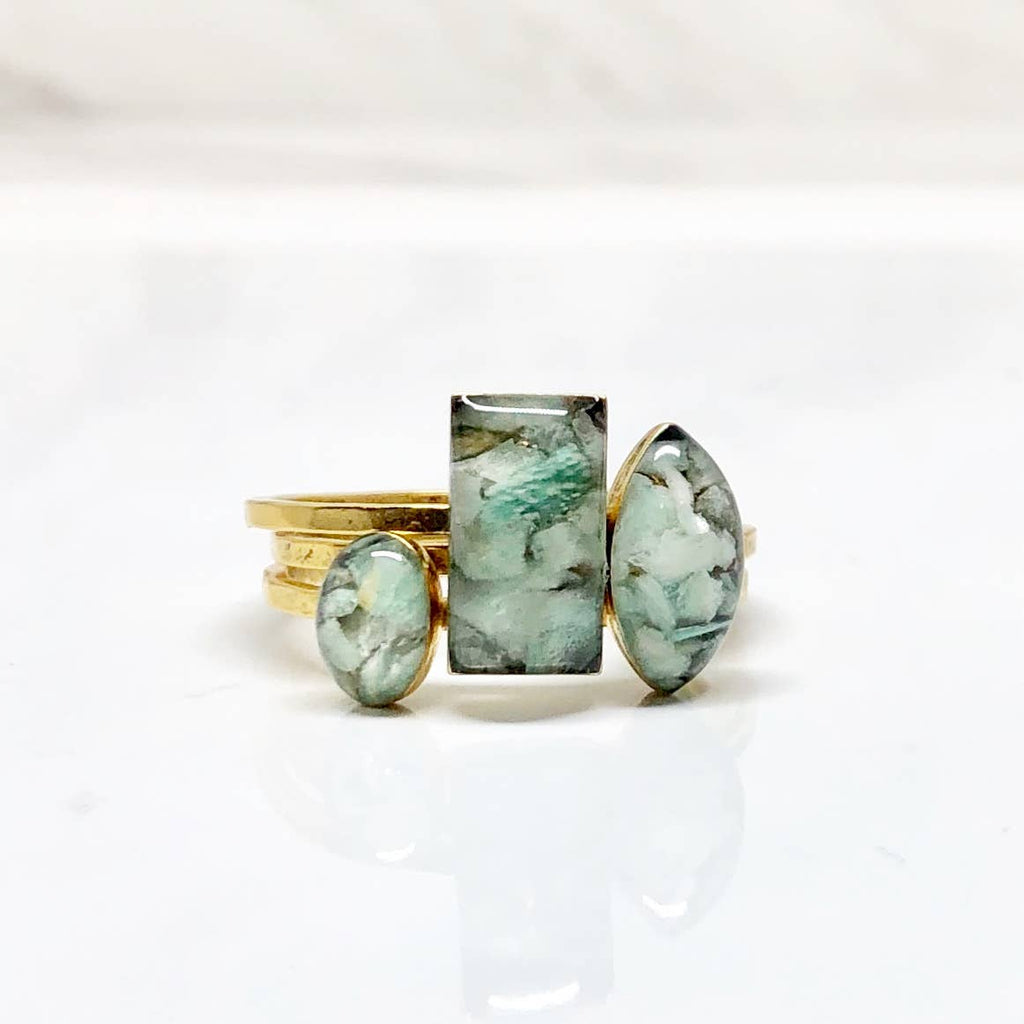 Amazonite Ring Trio - Janet and Jo